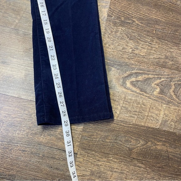 Talbots Petites Navy Blue Corduroy Pants Women’s Size 6P Curvy Fit Straight Leg - Picture 8 of 9